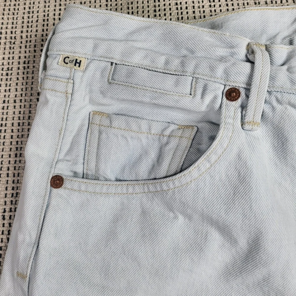 Citizens of Humanity Jeans W 31 Light Blue Emerson‎ Crop Slim Boyfriend Raw Hem